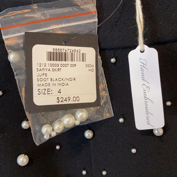 Club Monico safiya skirt black hand embroidered - Picture 6 of 8